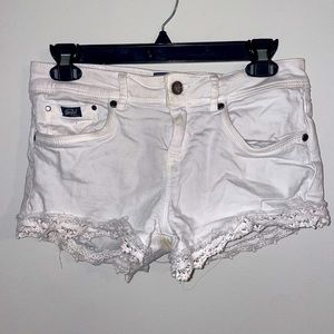White SuperDry denim shorts